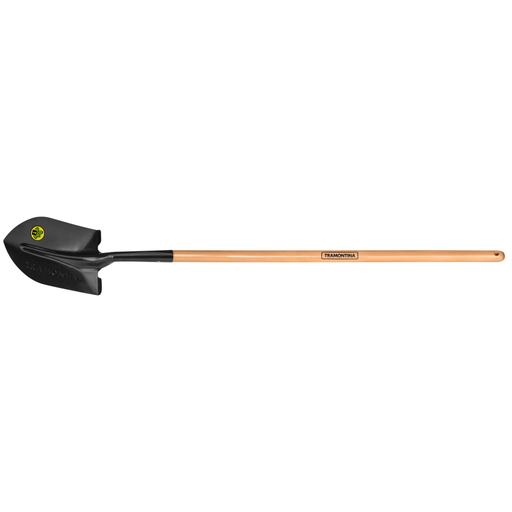 [77470524] American round mouth shovel, with 120 cm wood handle,77470524, TRAMONTINA