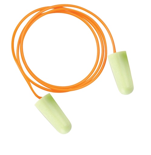 [AEE090-060-200] PU Foam Soundstopper Ear Plug with Cord (Pair)AEE090-060-200, JSP