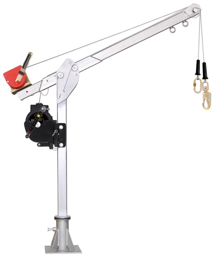 [PN 900 + PN 801(20) + PN 900(01)] Cantilever K-Pod with 20 mtr Winch and SS316 Floor Mounting Bracket for K-POD - PN 900 + PN 801(20) + PN 900(01) - KARAM