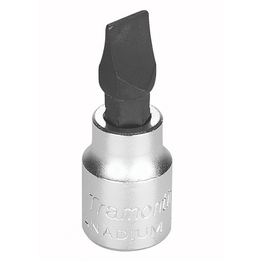 [44815010] Size 10 Slotted Tip Chrome Vanadium Steel Socket - 3/8" Square Drive,44815010, TRAMONTINA