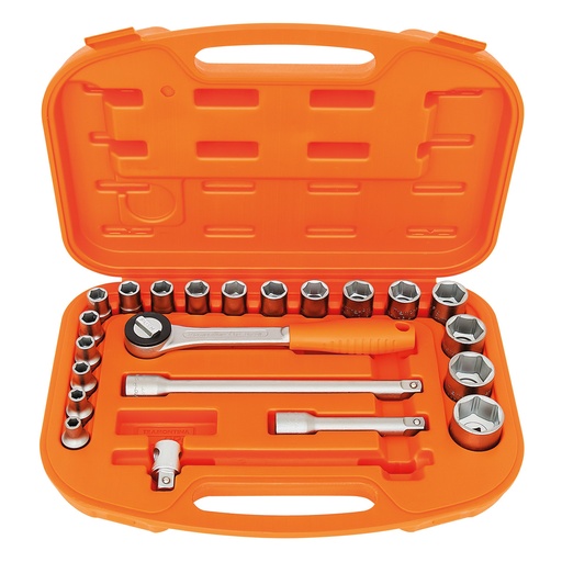 [44831422] 1/2" Millimeters 6 Point Socket and Accessories Set - 22 pieces,44831422, TRAMONTINA