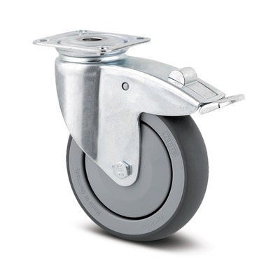 [2477PJP075P40] Swivel Castors with total lock 75 mm, Agila, 2477PJP075P40, TENTE